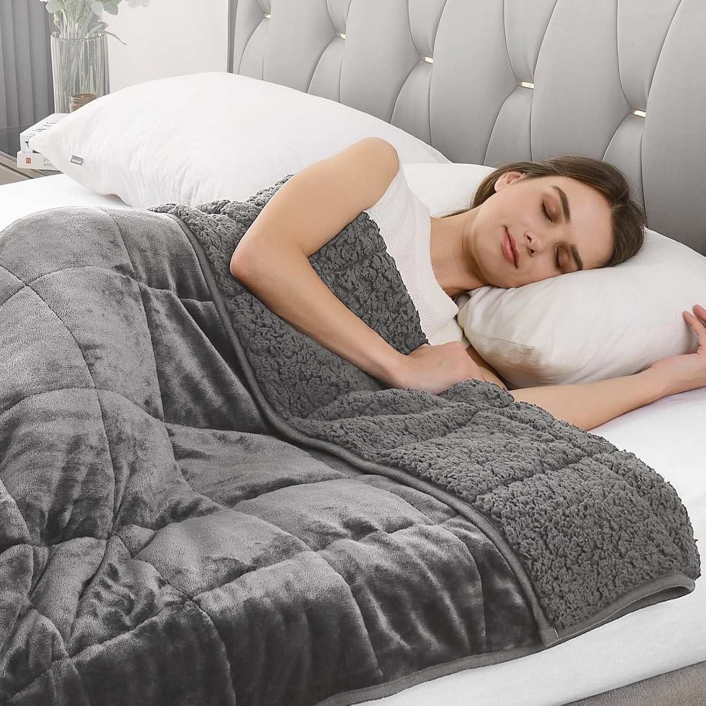 20 Lb Fleece Weighted Blankets for Adults