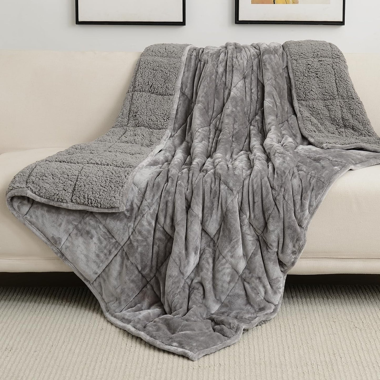 20 Lb Fleece Weighted Blankets for Adults