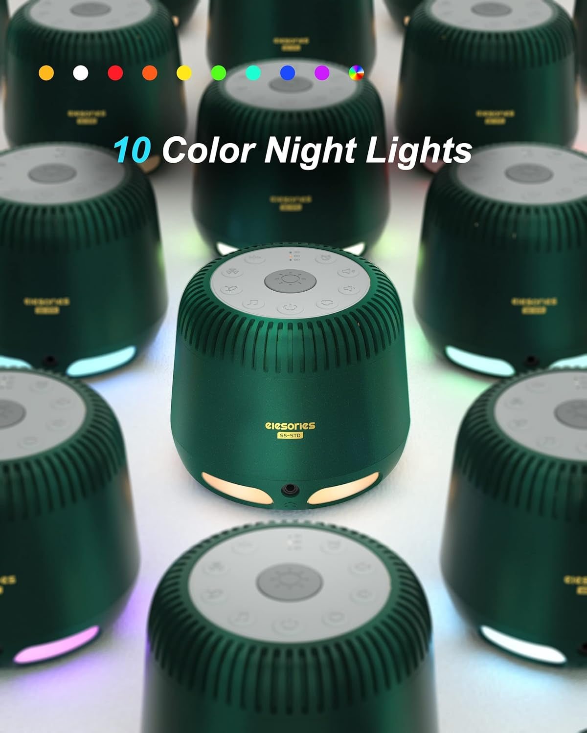 White Noise Machine with Night Light & Wireless Speaker