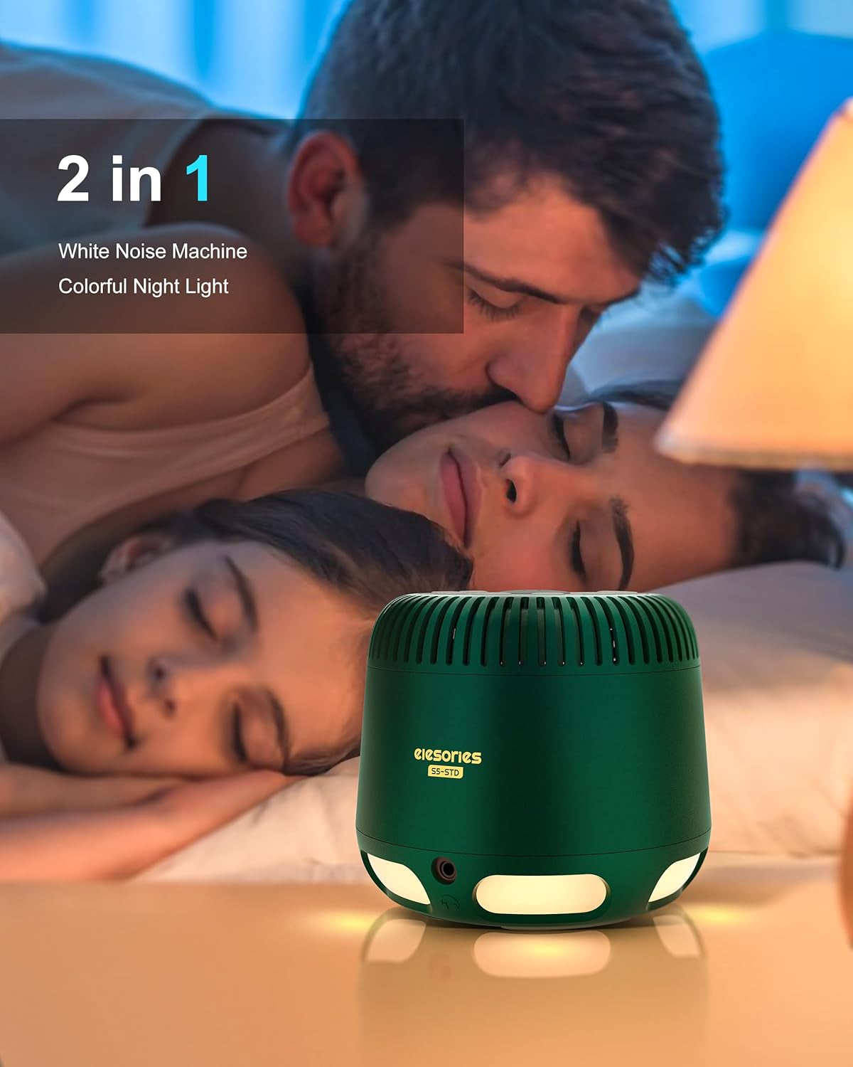 White Noise Machine with Night Light & Wireless Speaker