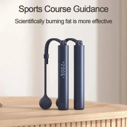 Mijia Smart Electric Skipping Rope Real-Time Training Guidance Accurate Fitness Data Recording Matrix Screen Display App Connection Happy Efficient Exercise Cordless and Rope Jump Ropes