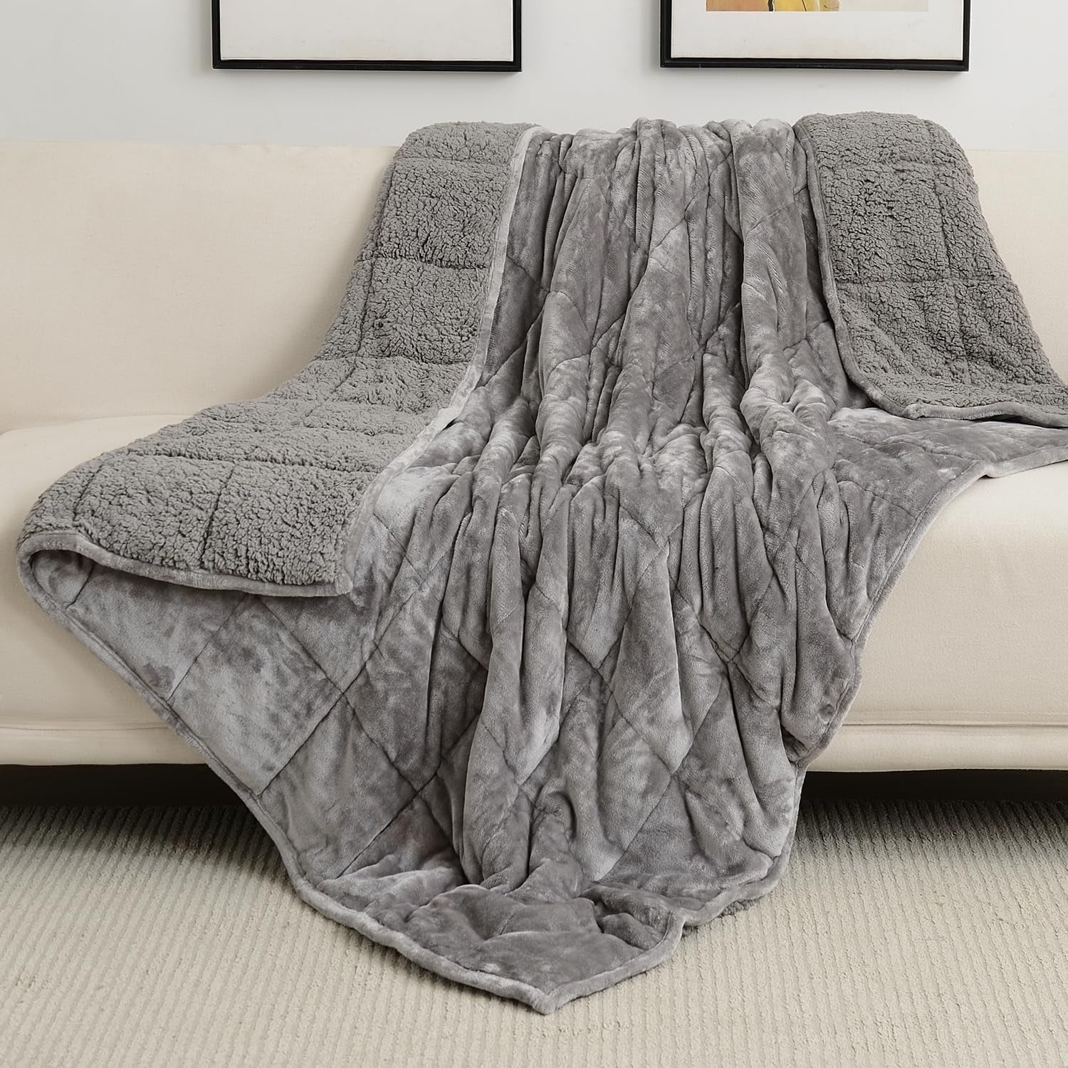 20 Lb Fleece Weighted Blankets for Adults