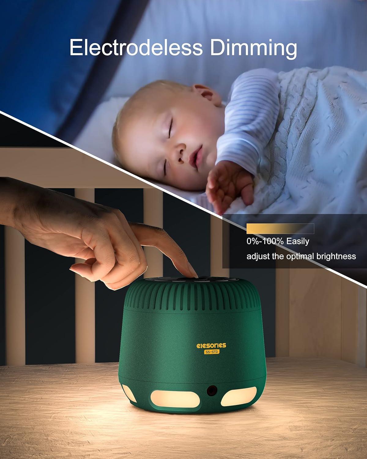 White Noise Machine with Night Light & Wireless Speaker