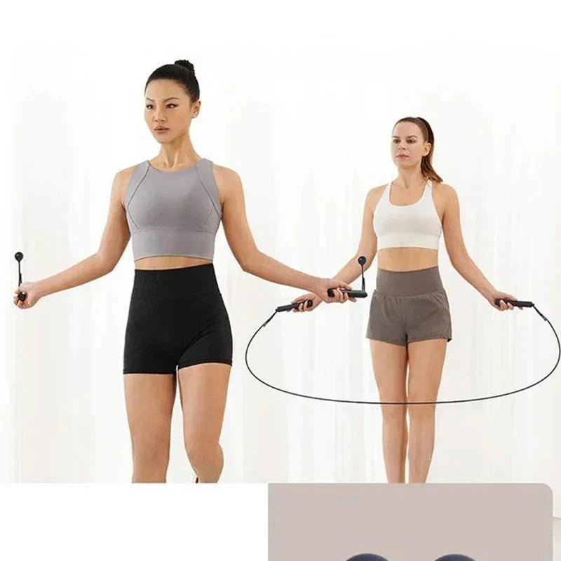 Mijia Smart Electric Skipping Rope Real-Time Training Guidance Accurate Fitness Data Recording Matrix Screen Display App Connection Happy Efficient Exercise Cordless and Rope Jump Ropes