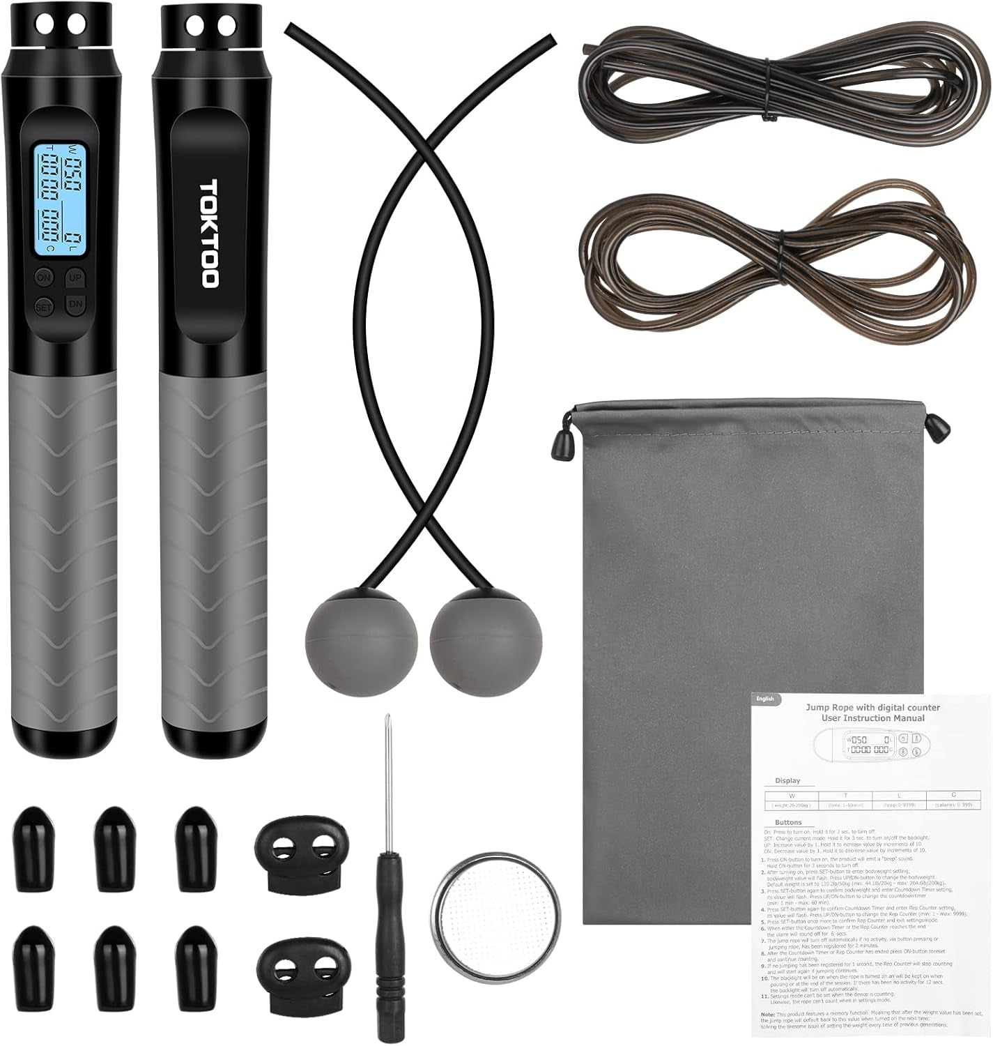 Digital Skipping Rope with Calorie and Loop Counter